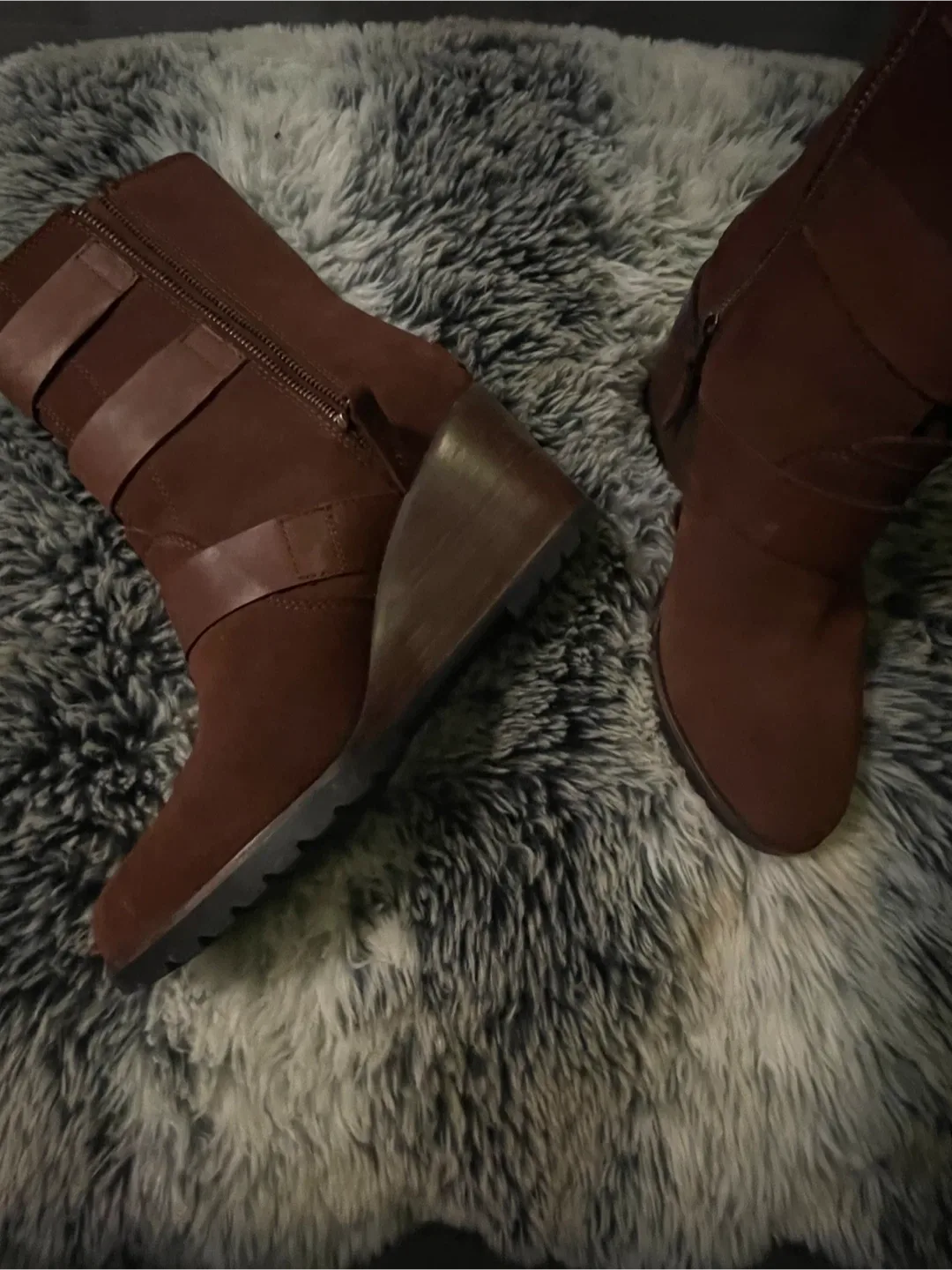 Sorel Brown Wedge Boots,