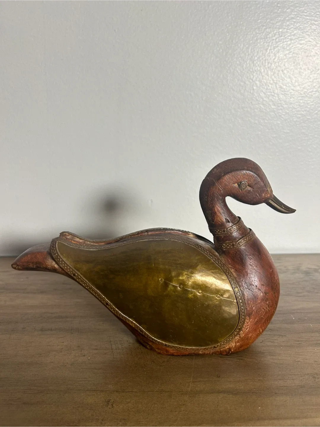 Vintage Wooden/Brass Duck Sculpture - Best Price Around! image indicator(5)
