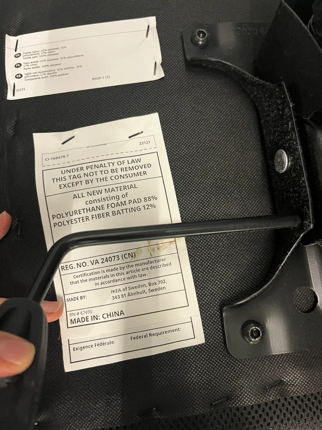 IKEA Black Office Chair image indicator(4)