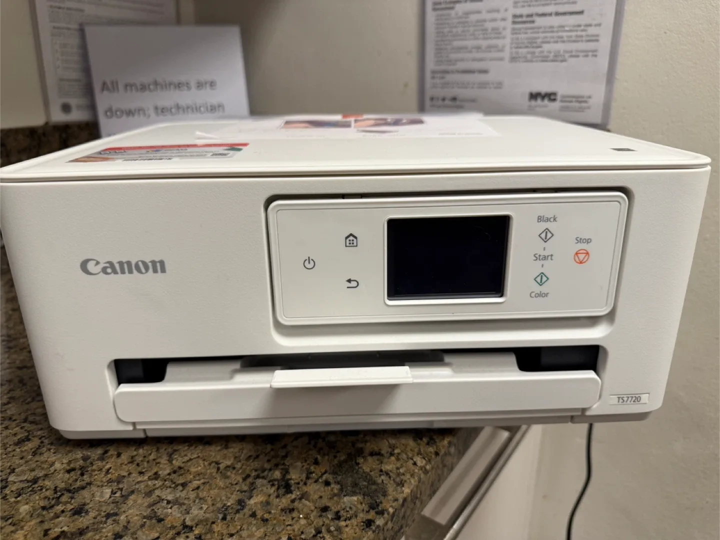 Canon PIXMA TS7720 Wireless All-in-One Printer - White image indicator(5)