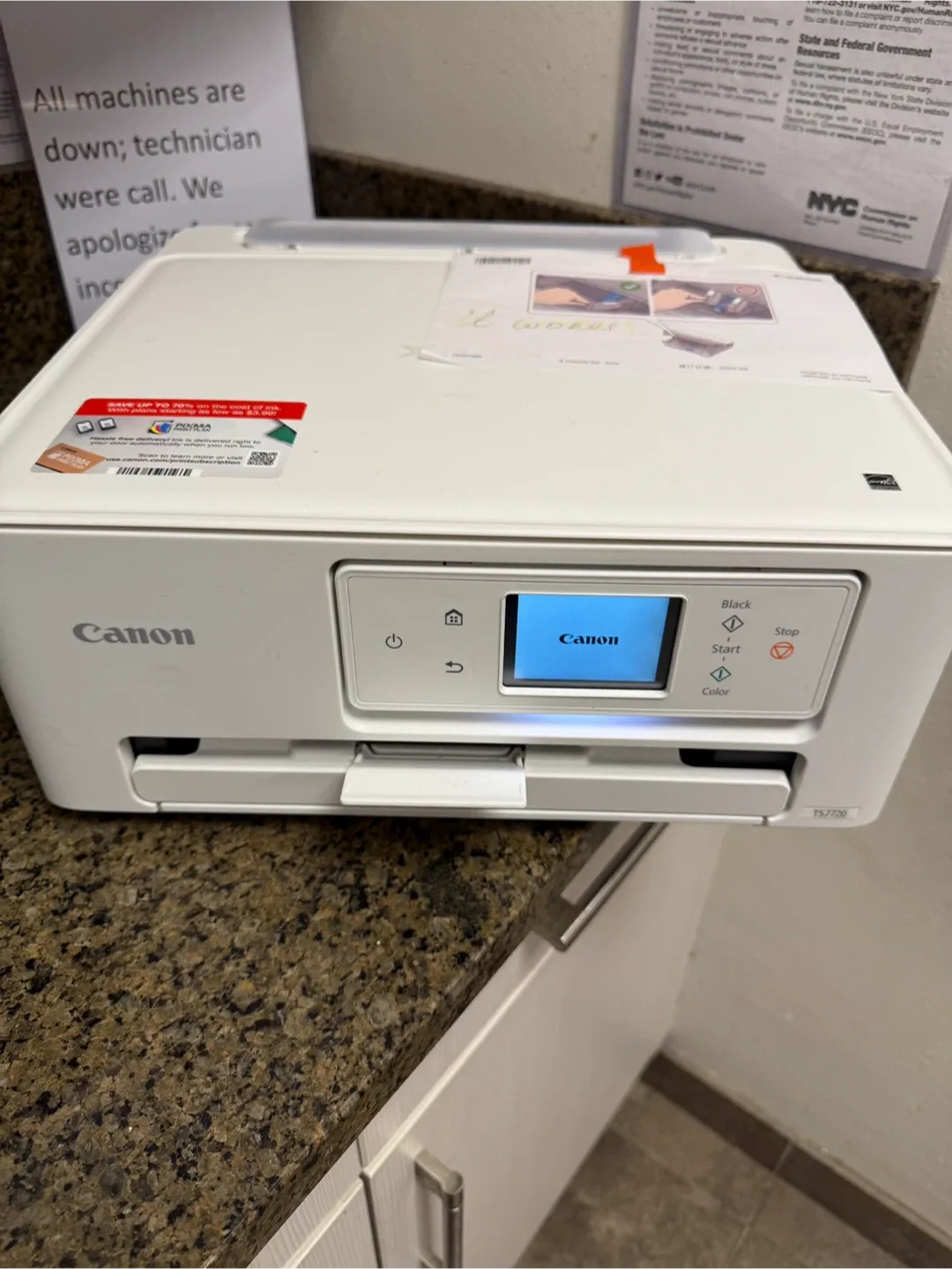 Canon PIXMA TS7720 Wireless All-in-One Printer - White image indicator(2)