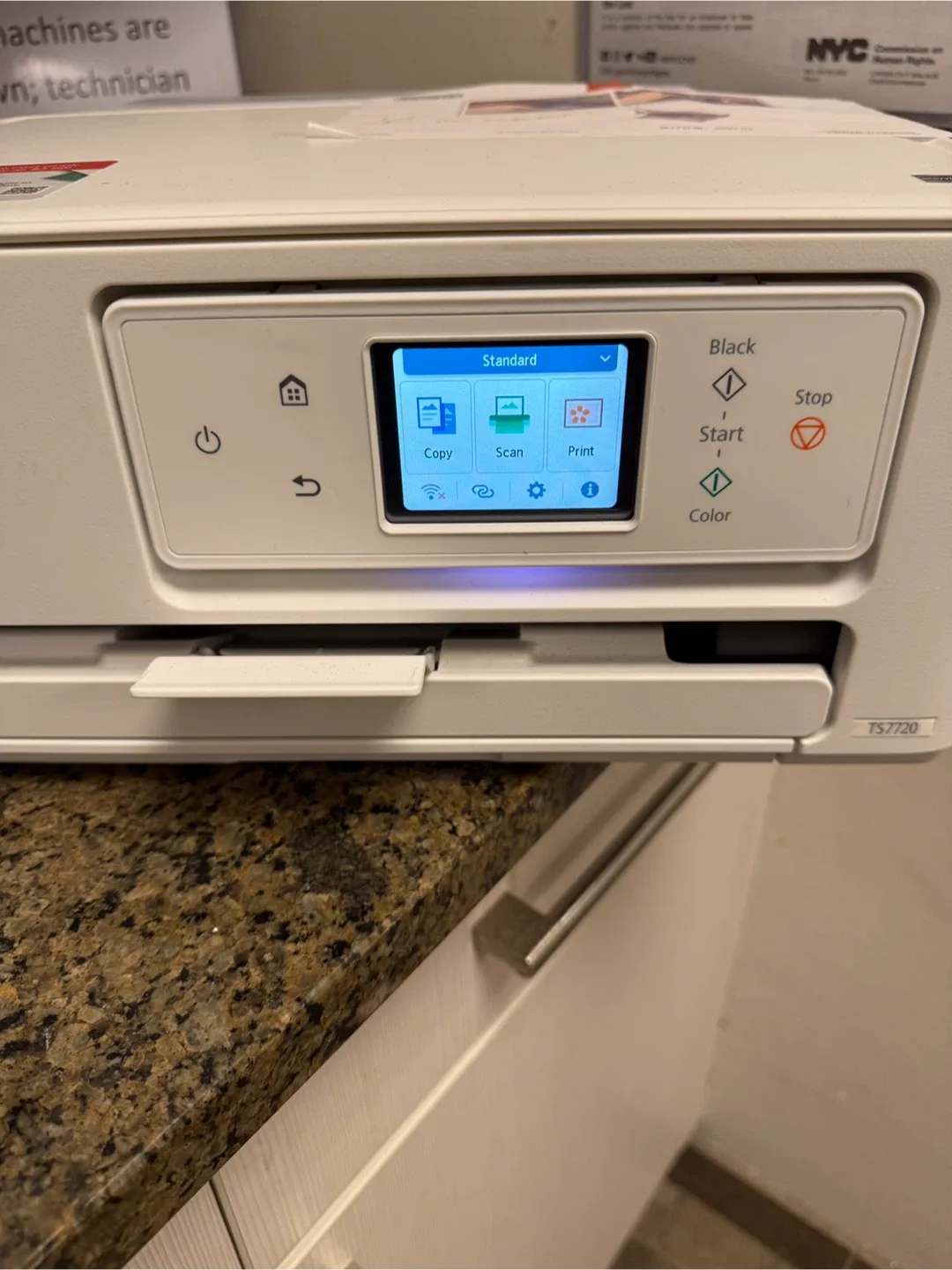 Canon PIXMA TS7720 Wireless All-in-One Printer - White image indicator(8)