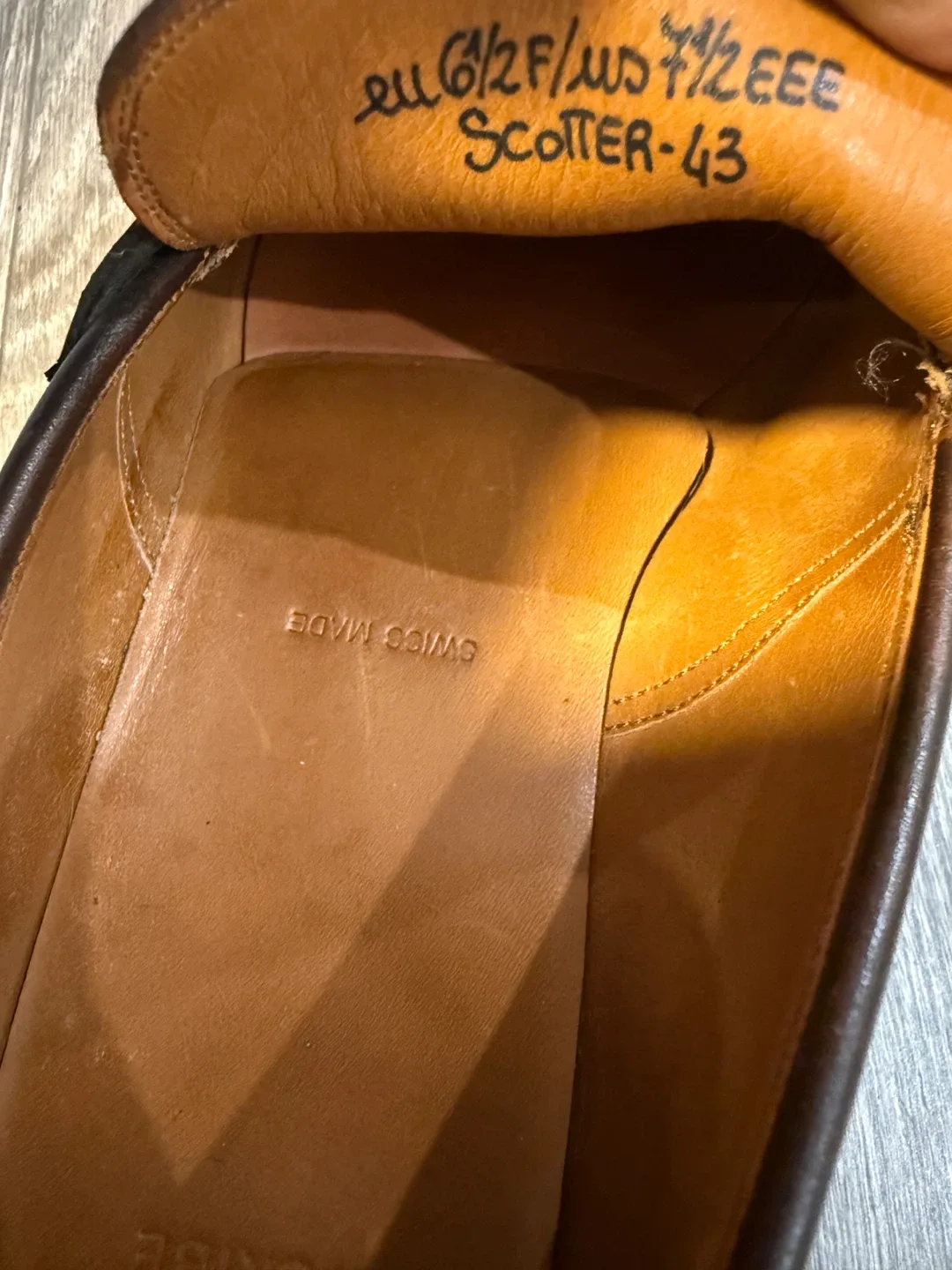 Bally Scribe good year Brown Leather Loafers US 7.5 EEE image indicator(5)