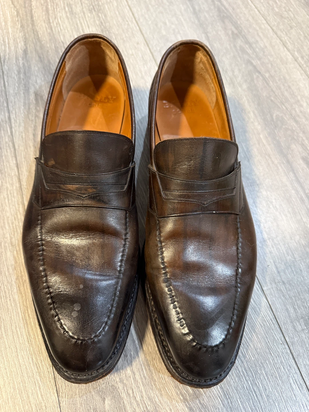 Bally Scribe good year Brown Leather Loafers US 7.5 EEE