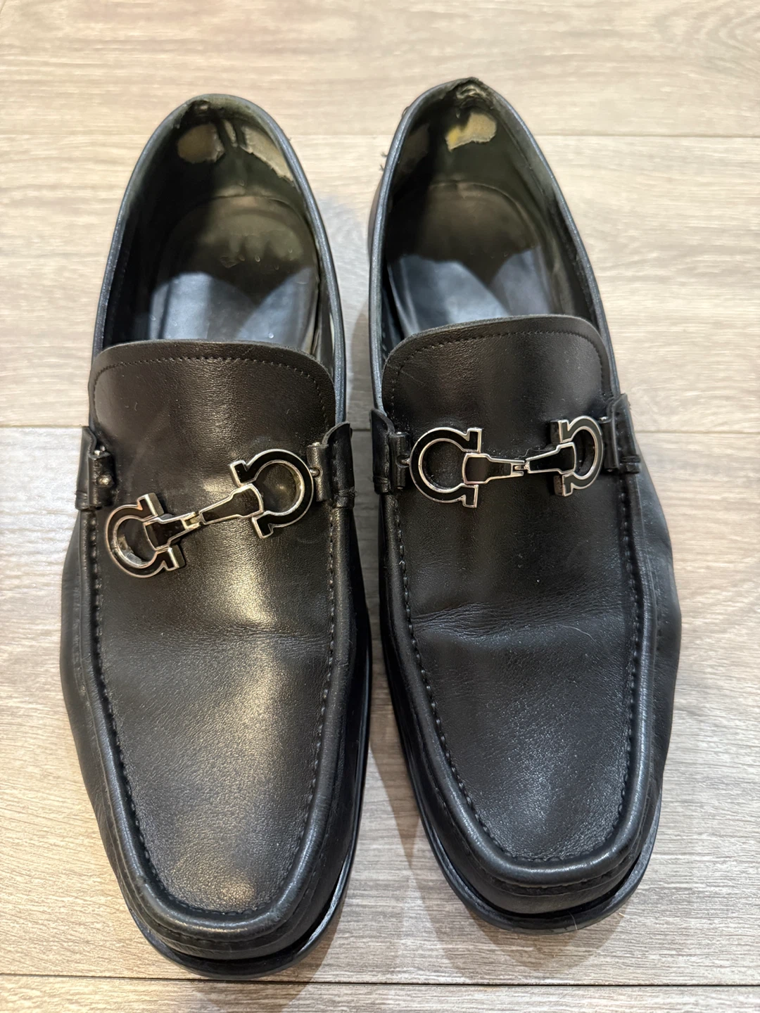 Salvatore Ferragamo Black Leather Loafers(US size 9.5)
