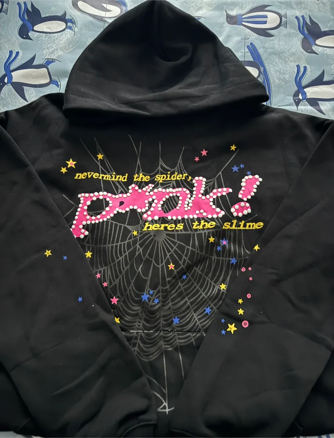 REAL AUTHENTIC Spider Black Hoodie COME WITH ONLINE RECEIPT thumbnail