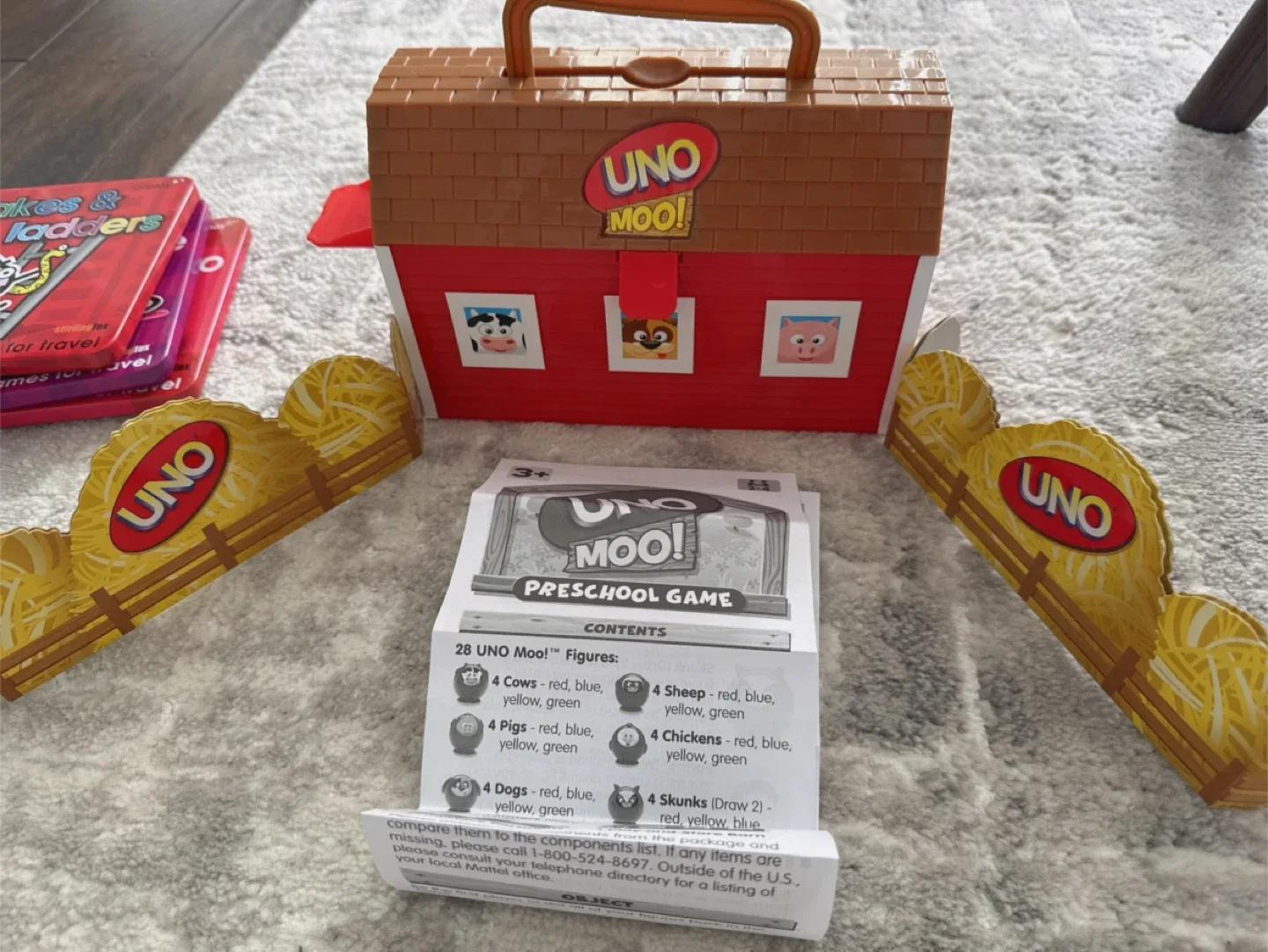 Preschool UNO  classic game Moo barn new! image indicator(3)