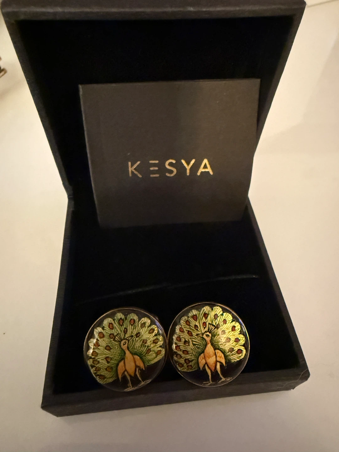Kesya Cufflinks - Peacock Design