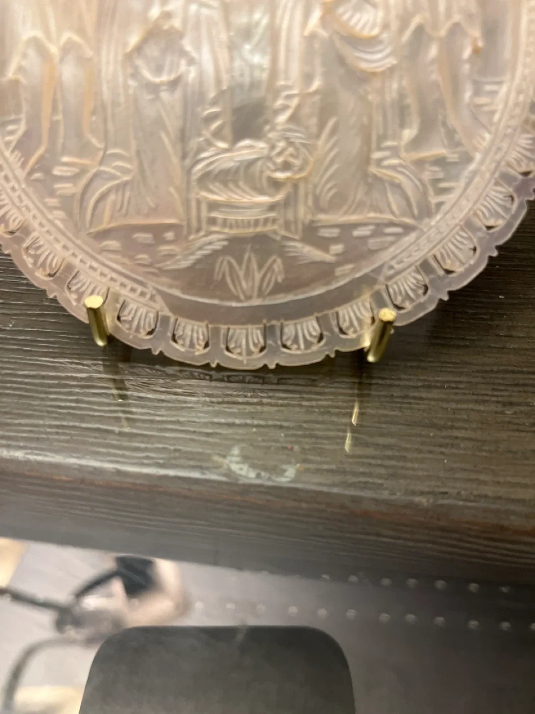 Vintage Mother of Pearl Nativity Ornament