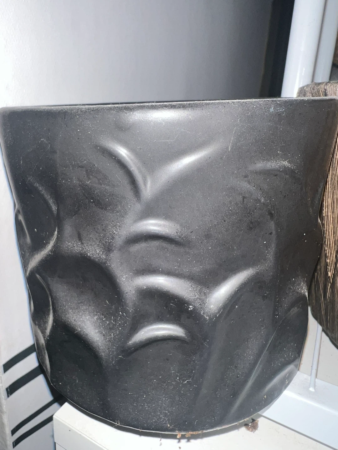 Black Decorative Flower Pot 🥕