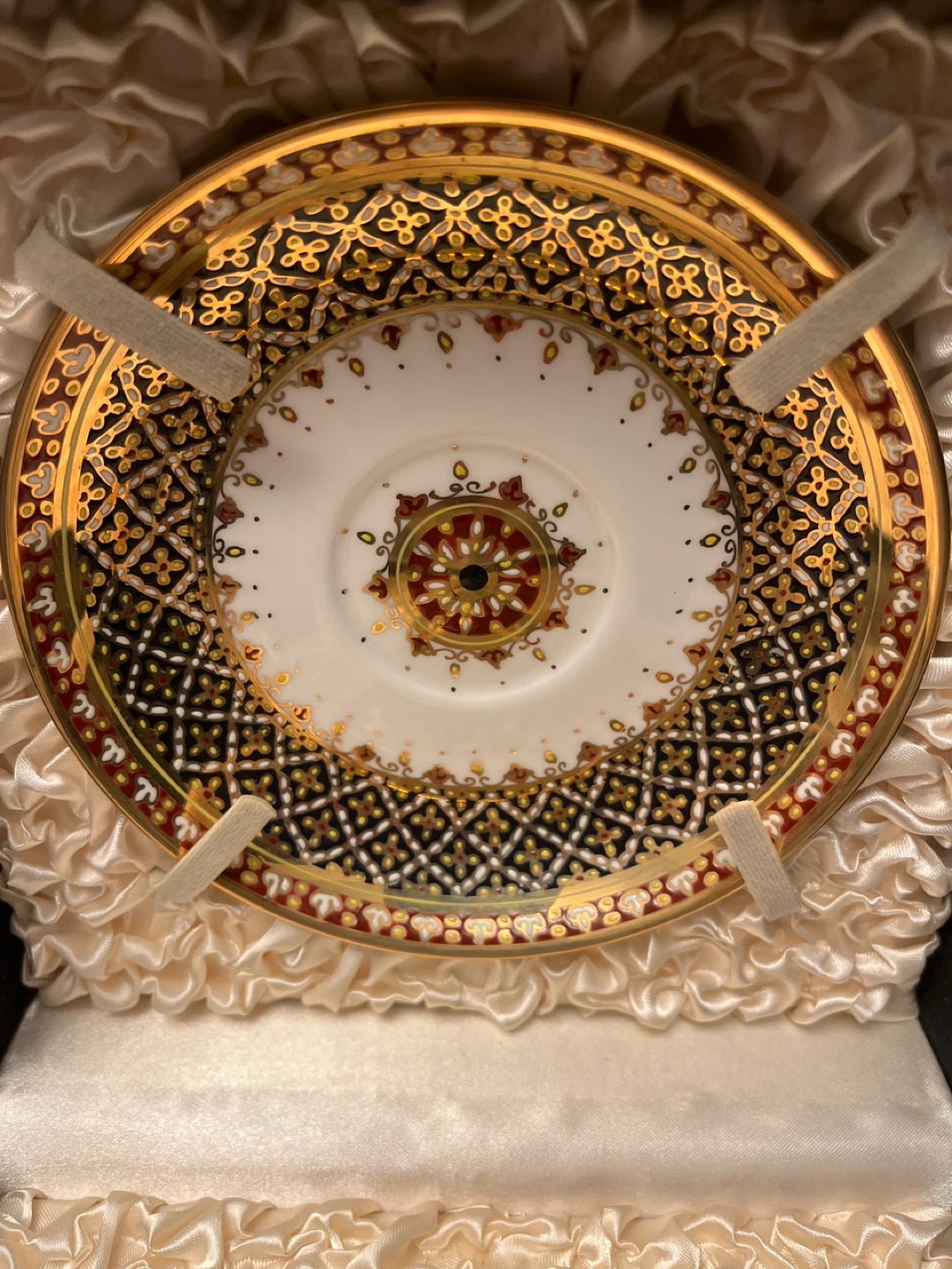 Thai Benjarong Porcelain Coffee Cup and Saucer Set - photo 4