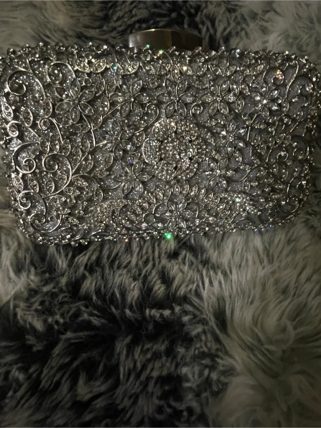 Silver Embellished Clutch