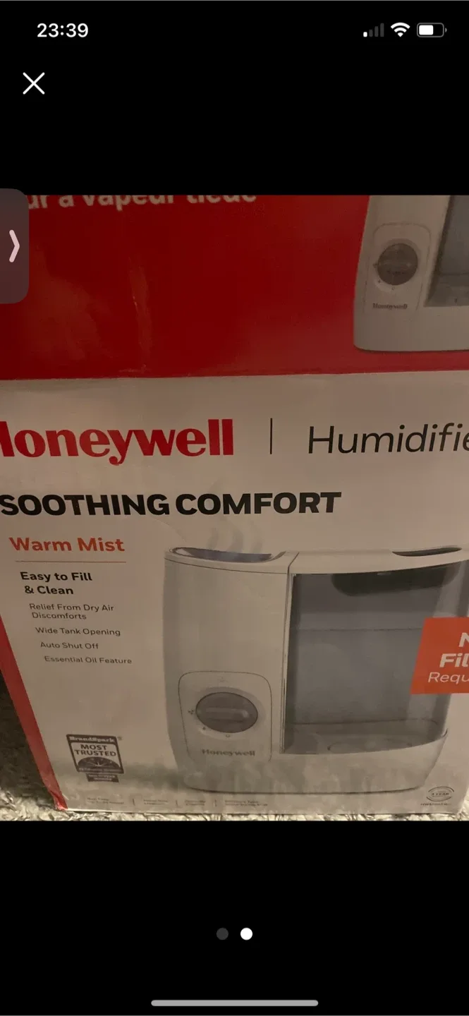 Honeywell Warm Mist Humidifier HWM845WC - White/Grey image indicator(2)