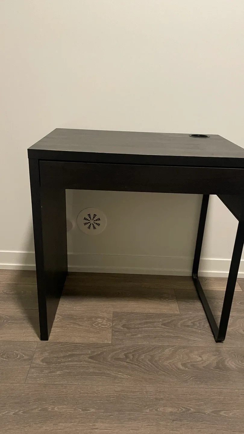 Black Ikea Desk with Cup Holder image indicator(4)