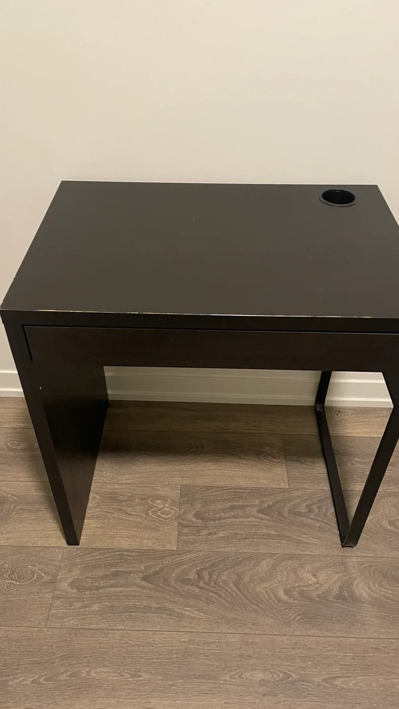 Black Ikea Desk with Cup Holder image indicator(3)