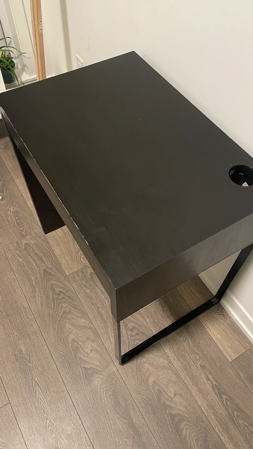 Black Ikea Desk with Cup Holder image indicator(2)