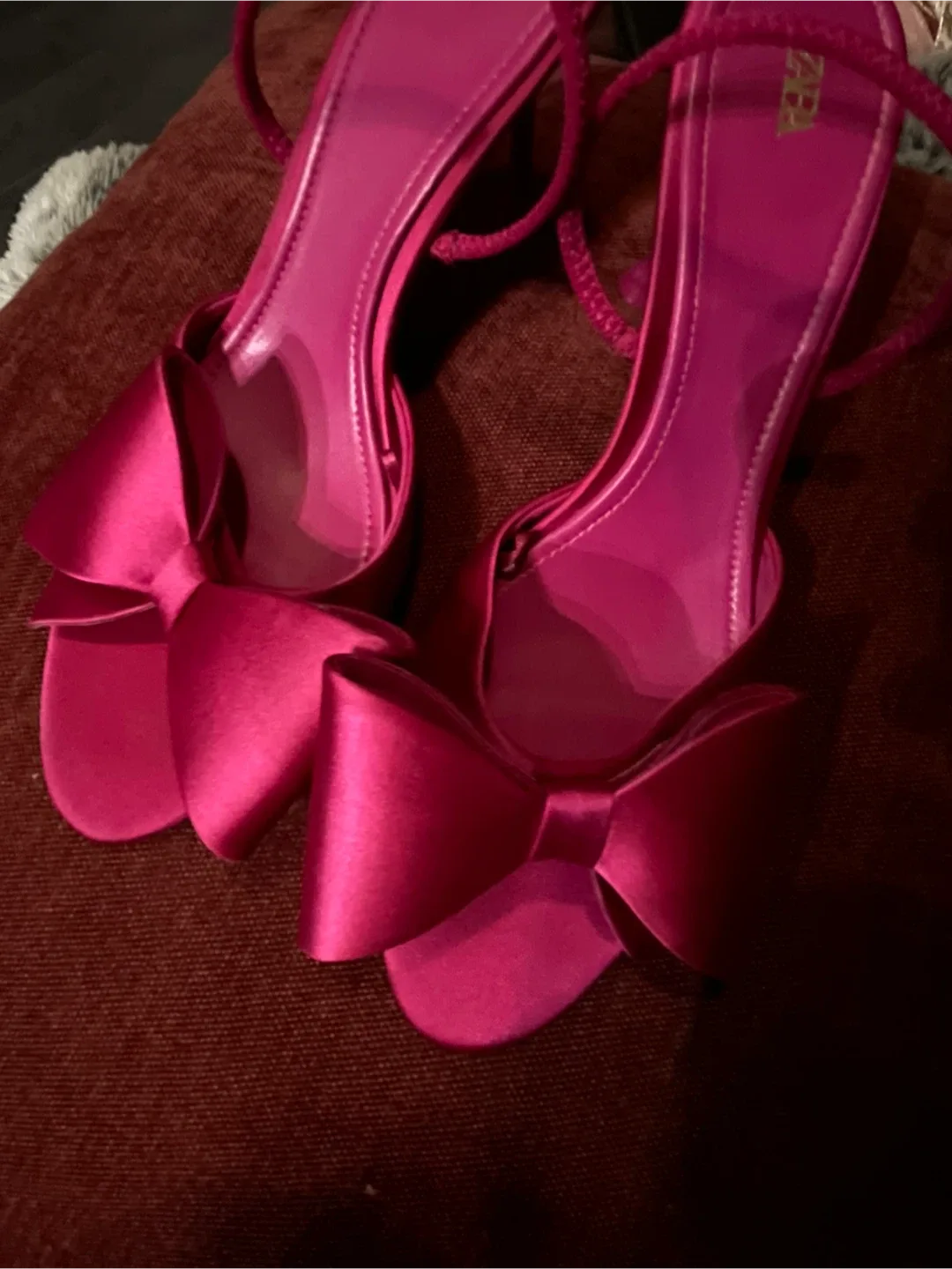 Zara Pink Bow Heels - Size 41 image indicator(3)