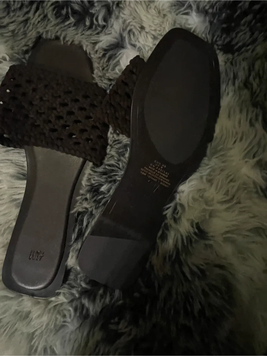 H&M Brown Woven Slides - Size 40 image indicator(5)