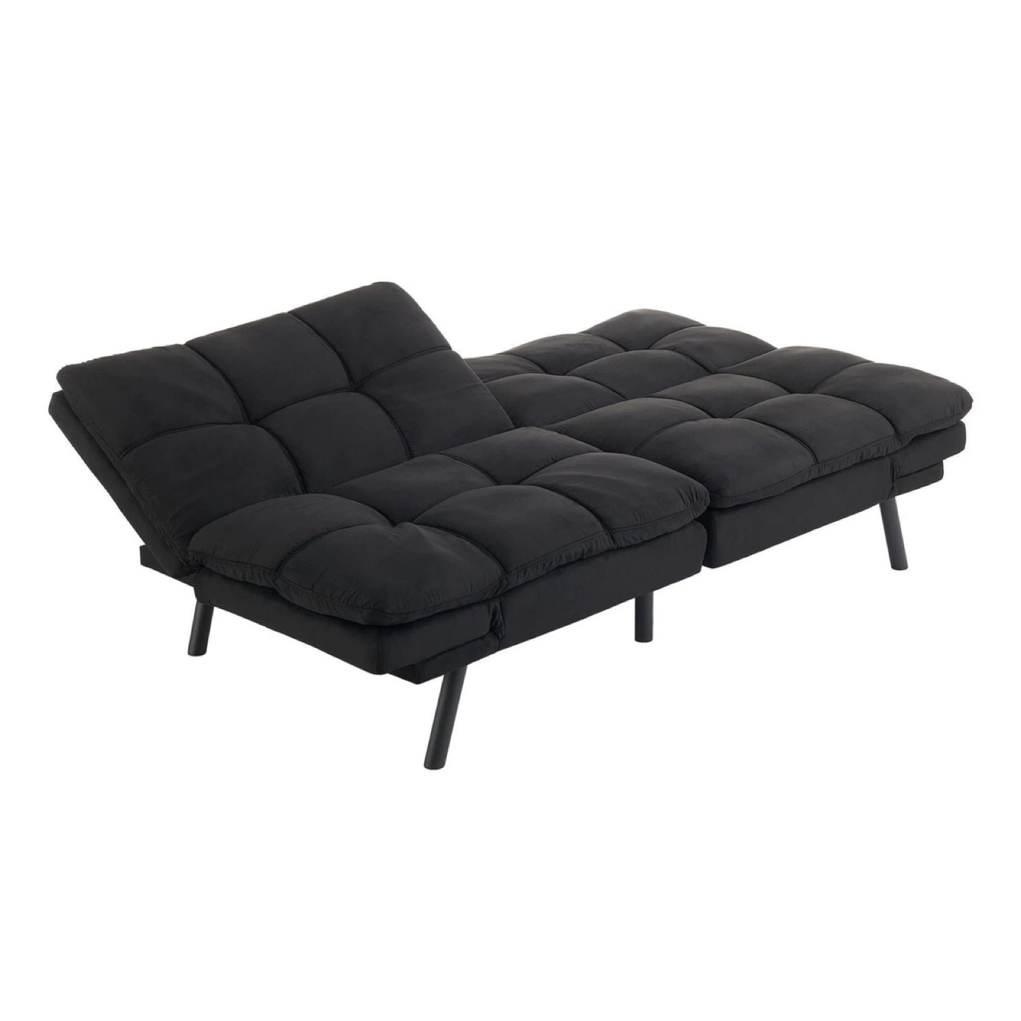 Black Convertible Futon Sofa Bed - photo 2