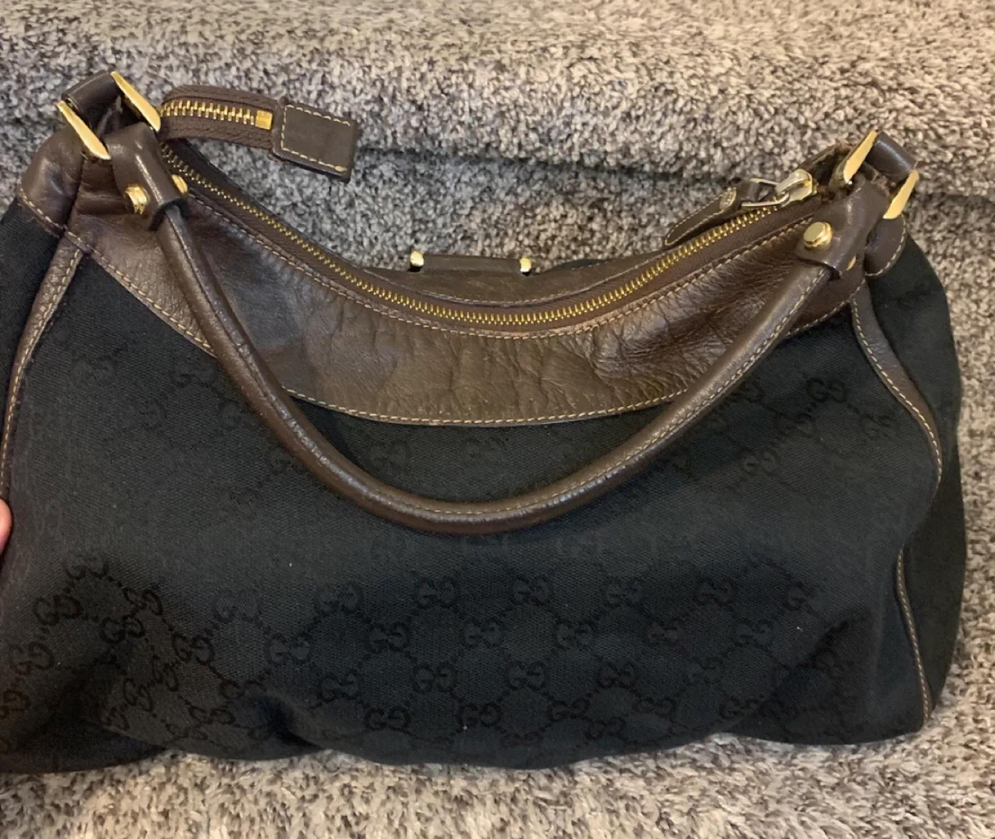 Gucci Black Canvas Handbag image indicator(2)