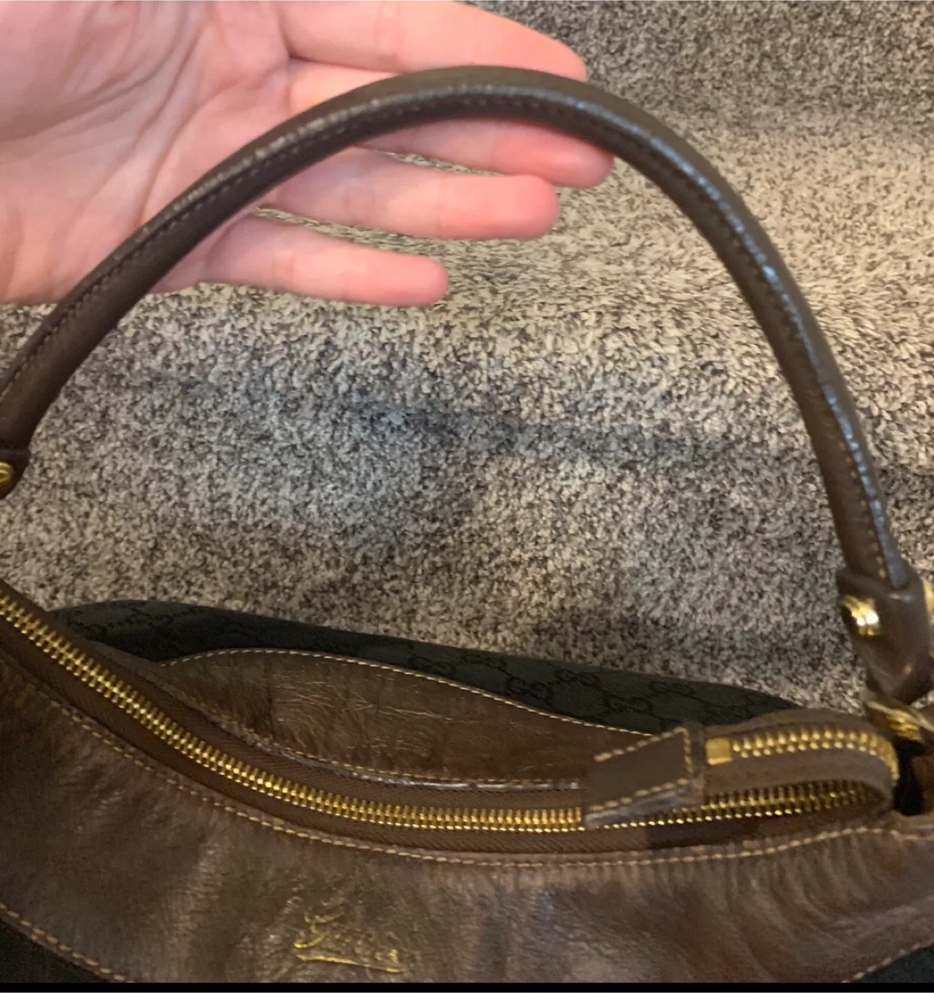 Gucci Black Canvas Handbag image indicator(6)