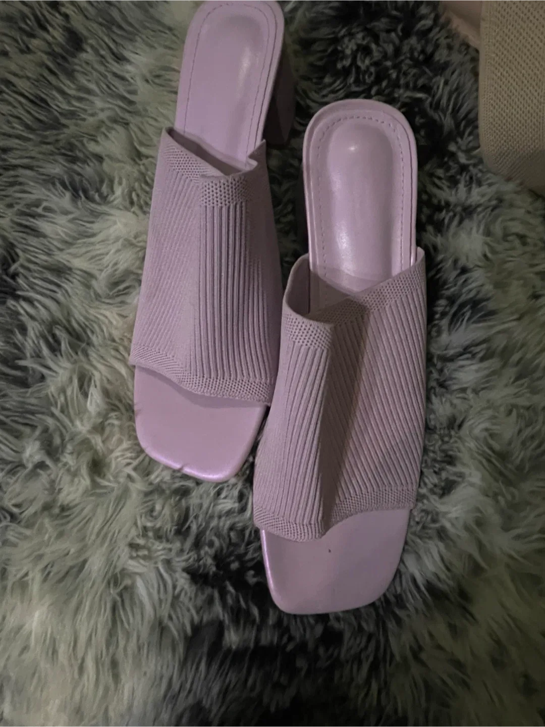 Cuccos Purple Knit Mules - Size 7 image indicator(2)