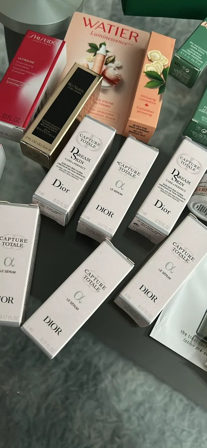 Mixed Lot of Skincare Products: La Mer, Dior, Shiseido image indicator(8)