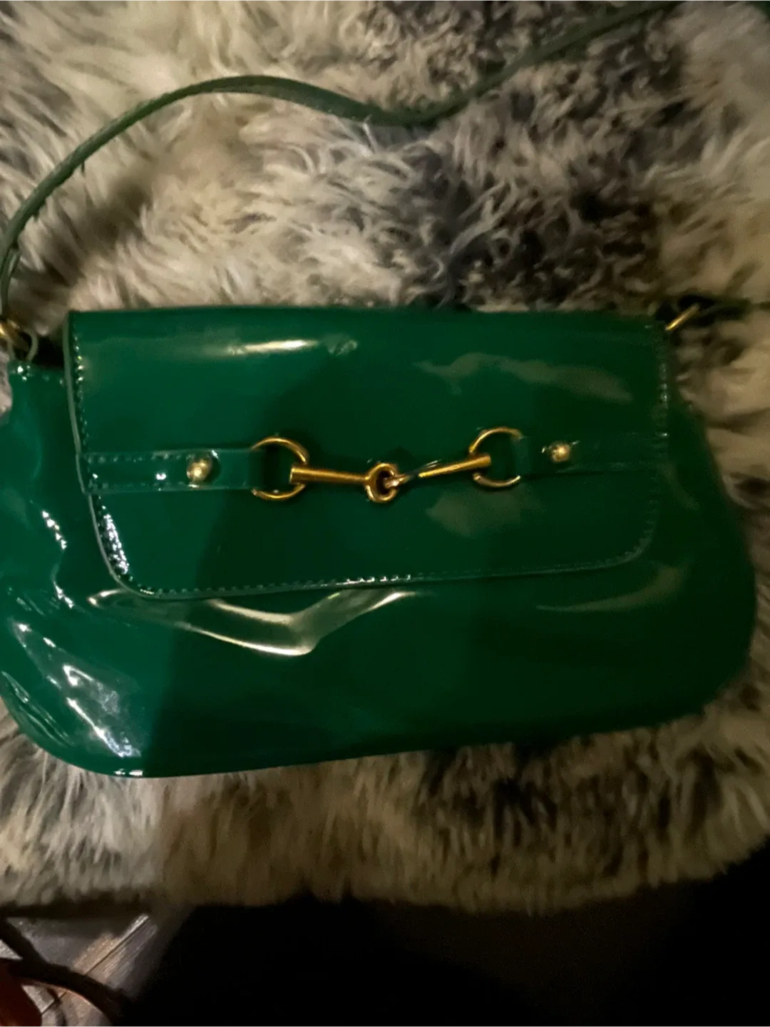 Green Patent Leather Shoulder Bag image indicator(2)