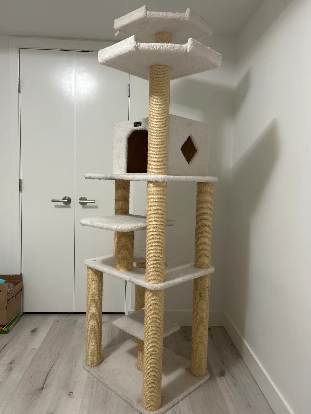 Very sturdy and tall Cat Tree with Scratching Posts & Condo image indicator(4)
