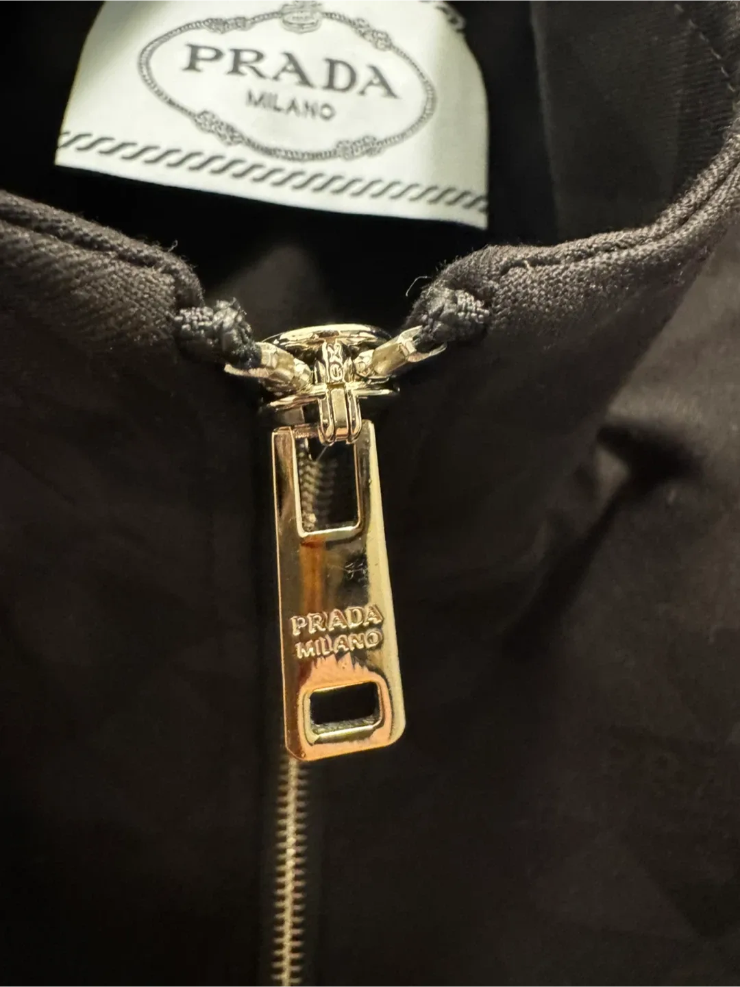 Prada Black Crop Jacket with Red Stripes image indicator(6)