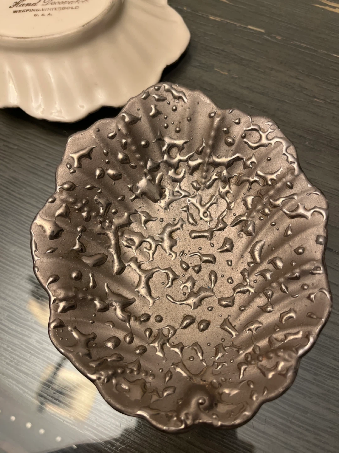Hand Decorated Weeping Whitegold Dishes - photo 5