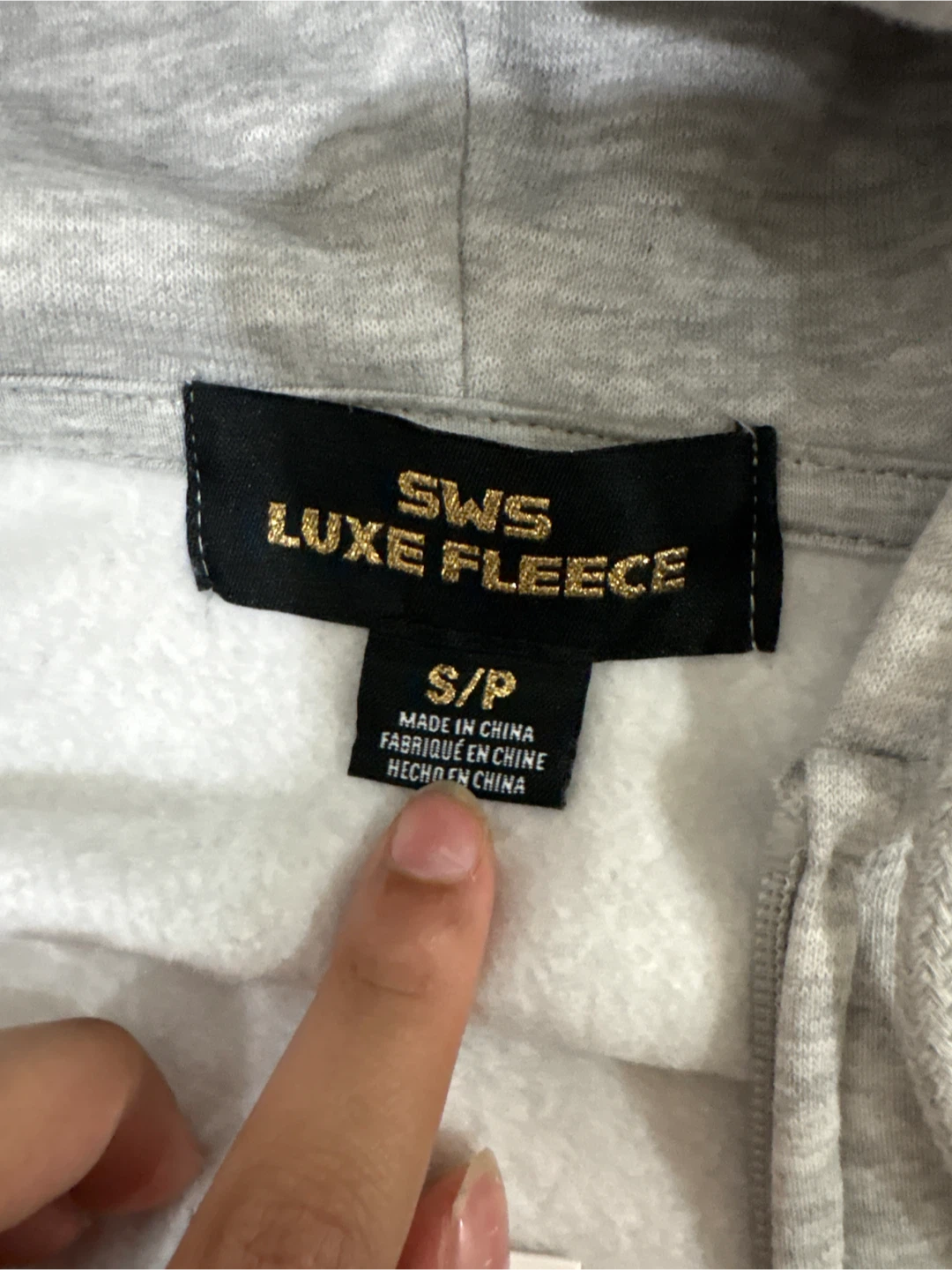 BRAND NEW Luxe Fleece Grey Zip-Up Hoodie - photo 3
