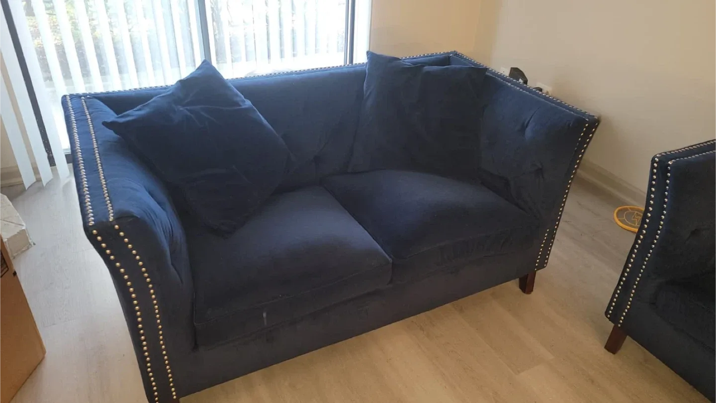 Navy Blue Sofa and Loveseat Set image indicator(4)