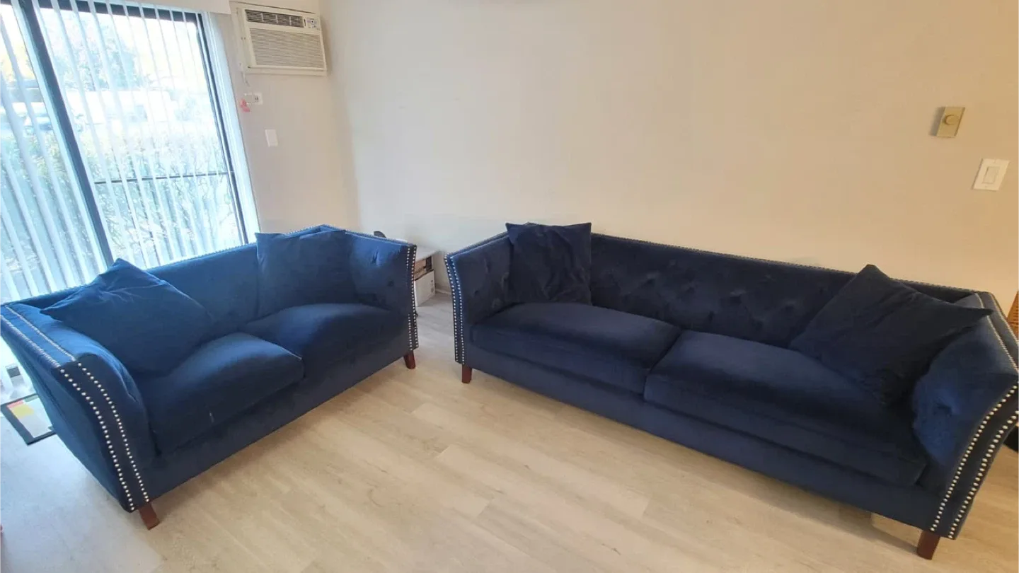 Navy Blue Sofa and Loveseat Set image indicator(3)
