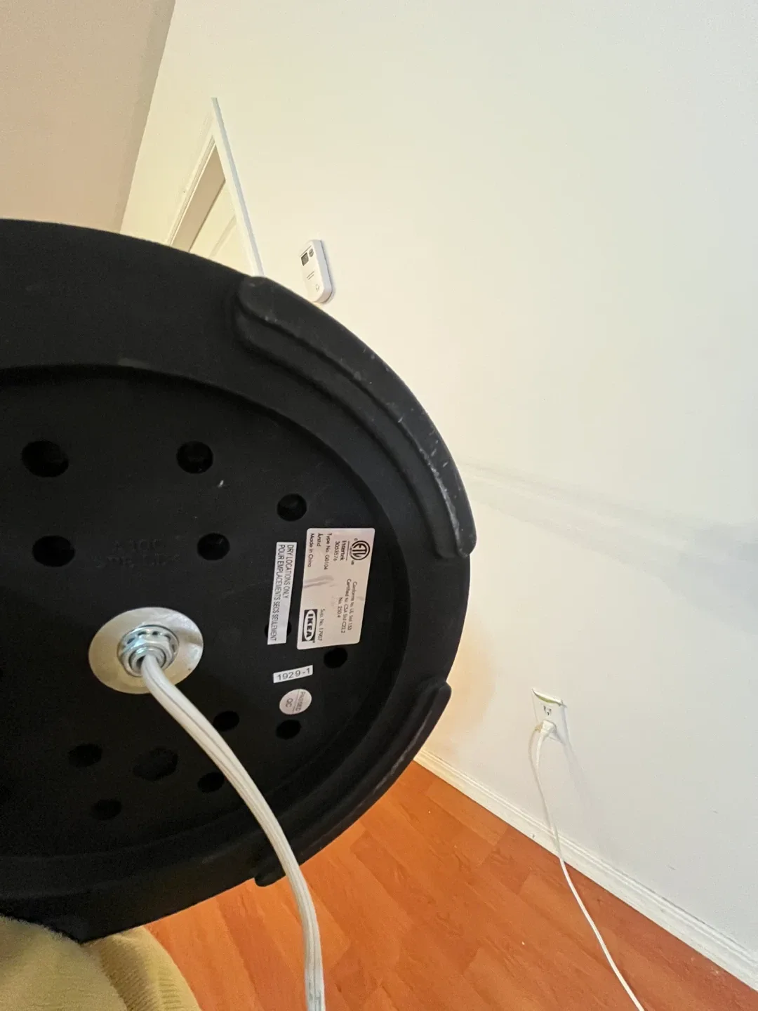 IKEA Floor Lamp - Black & White Patterned Shade image indicator(2)