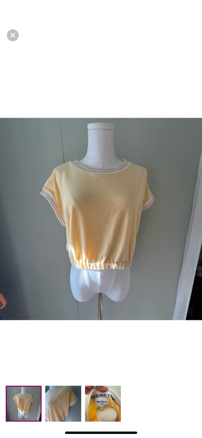Juicy Couture Yellow Top - Size L