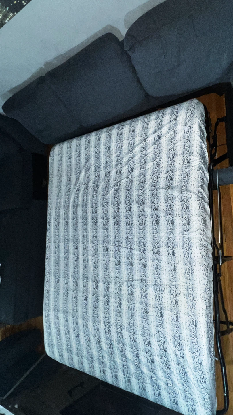 Blue Sectional Sofa with Pull-Out Bed - photo 4