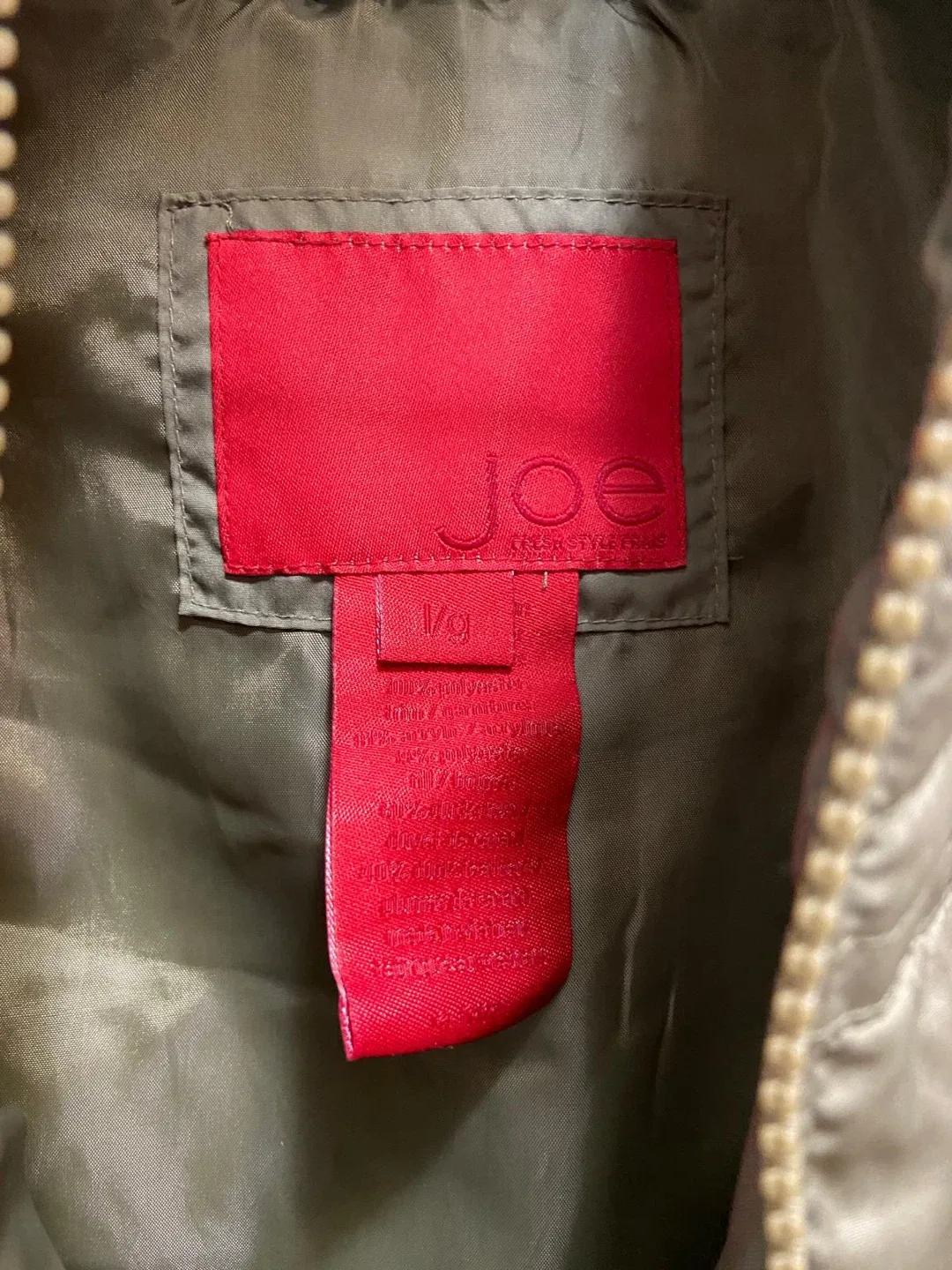 Joe Fresh Olive Green Puffer Vest with Hood - Size L image indicator(4)