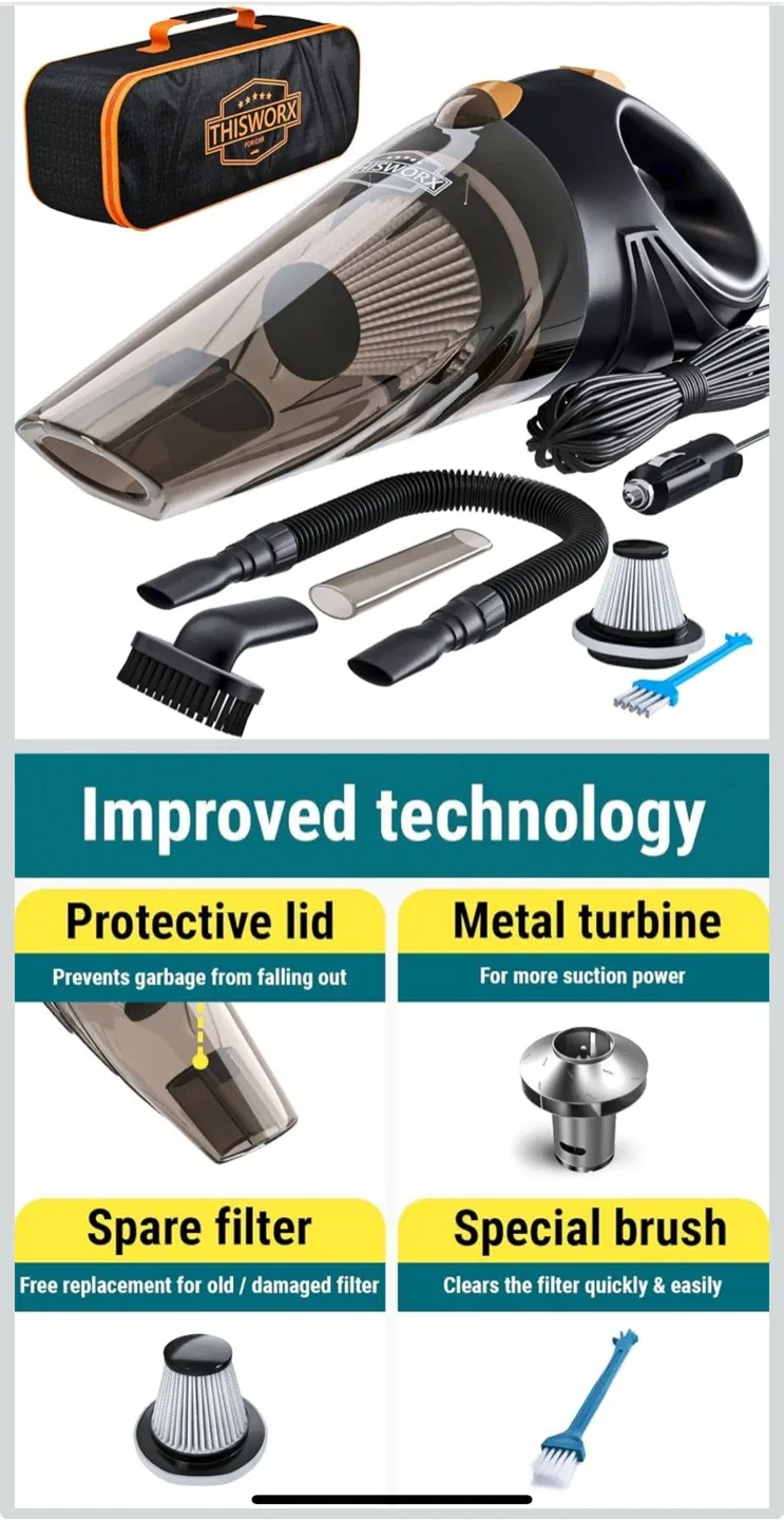 ThisWorx Car Vacuum Cleaner - Portable 12V image indicator(2)