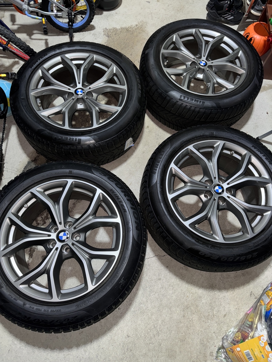 BMW 265/50 R19 Winter Tires on Rims - Set of 4