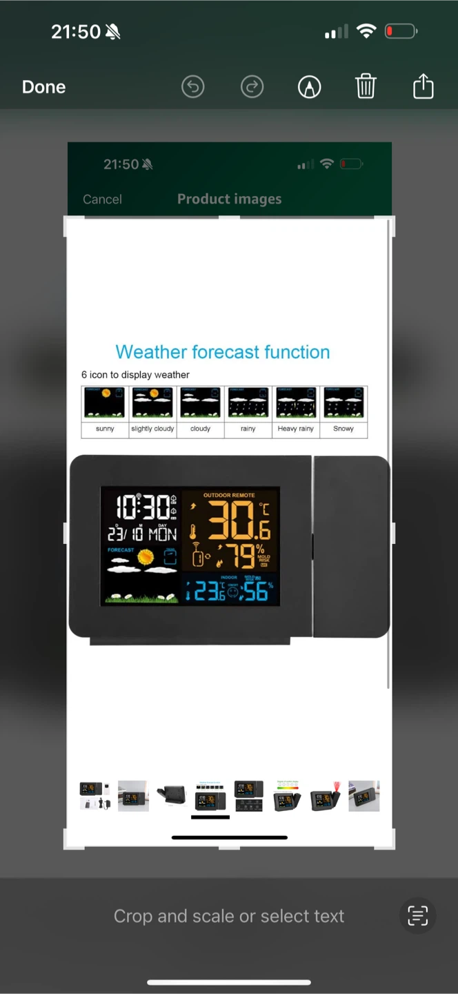 Weather Station Projection Alarm Clock - photo 5