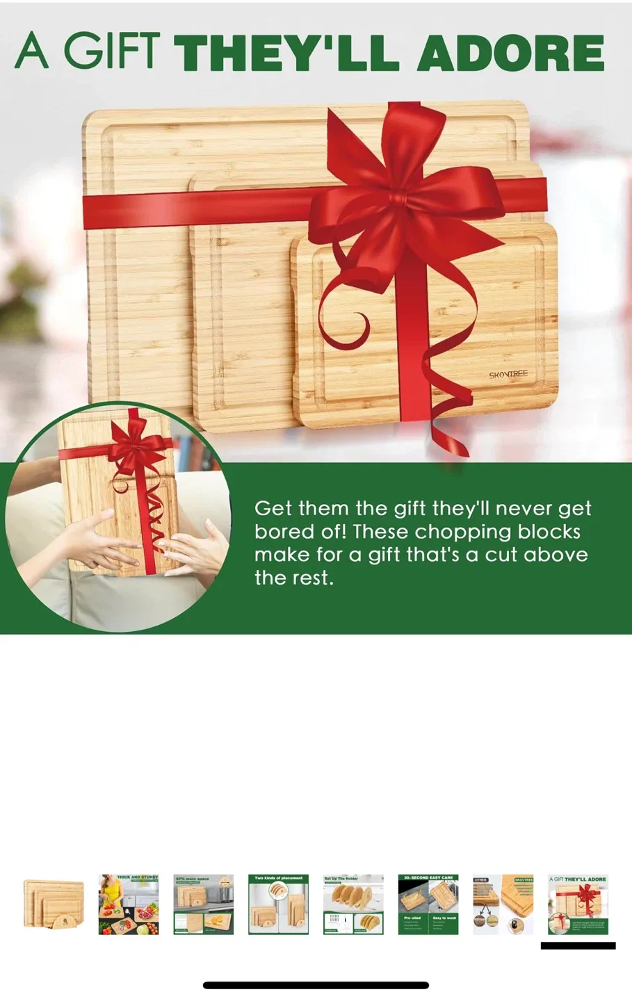 Skovtree Bamboo Cutting Board Set - New thumbnail