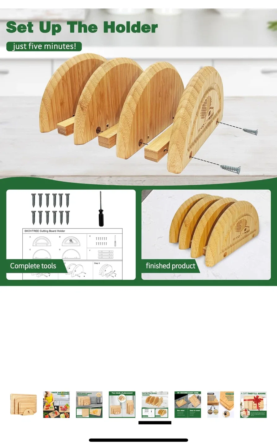 Skovtree Bamboo Cutting Board Set - New image indicator(3)