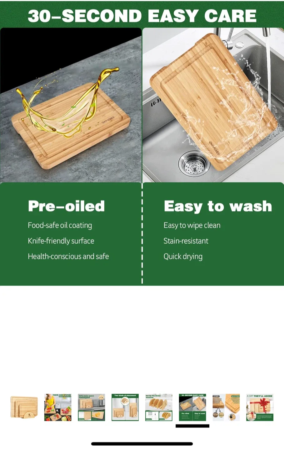 Skovtree Bamboo Cutting Board Set - New image indicator(2)