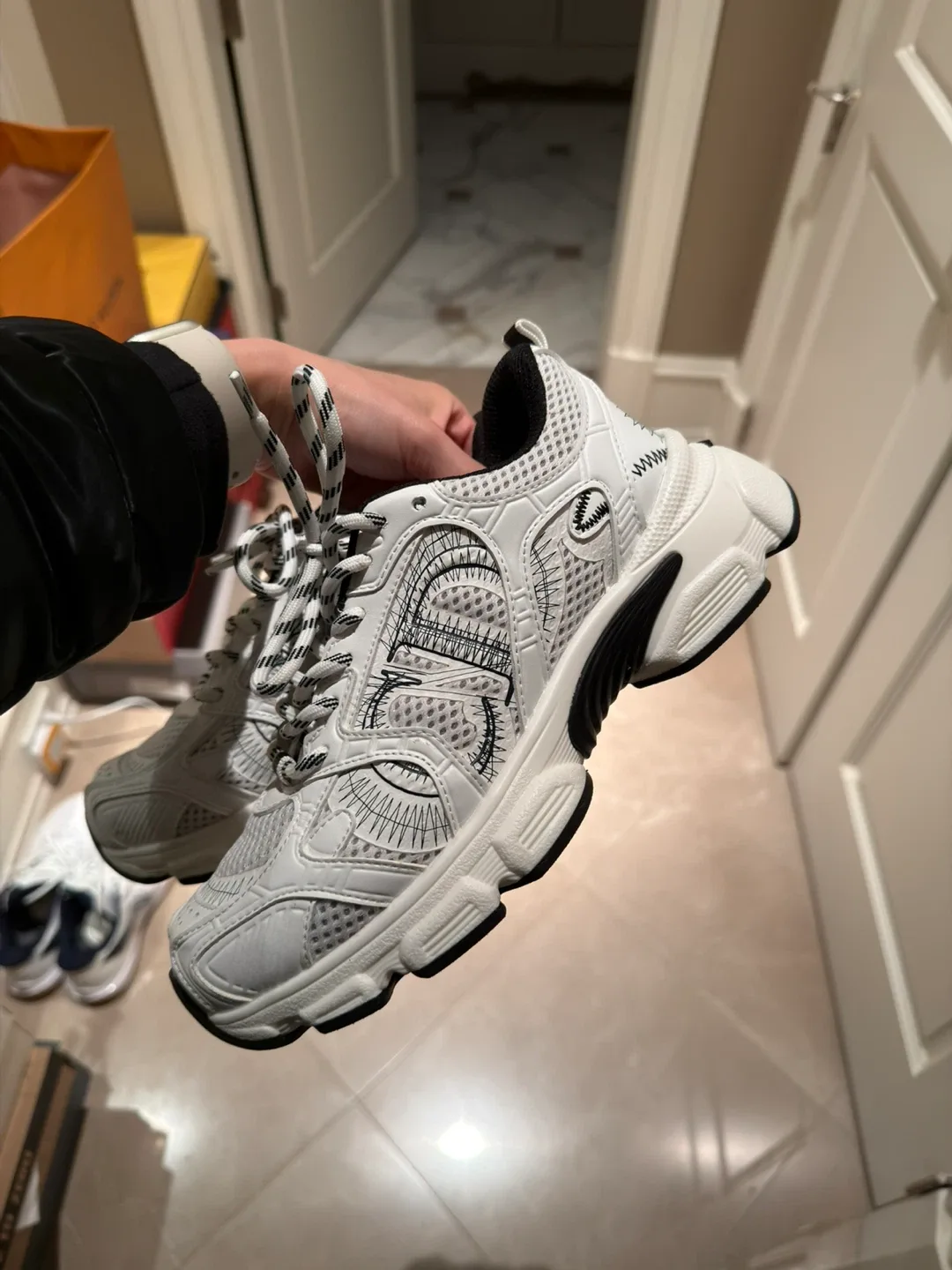 Dior White & Black Star Sneakers