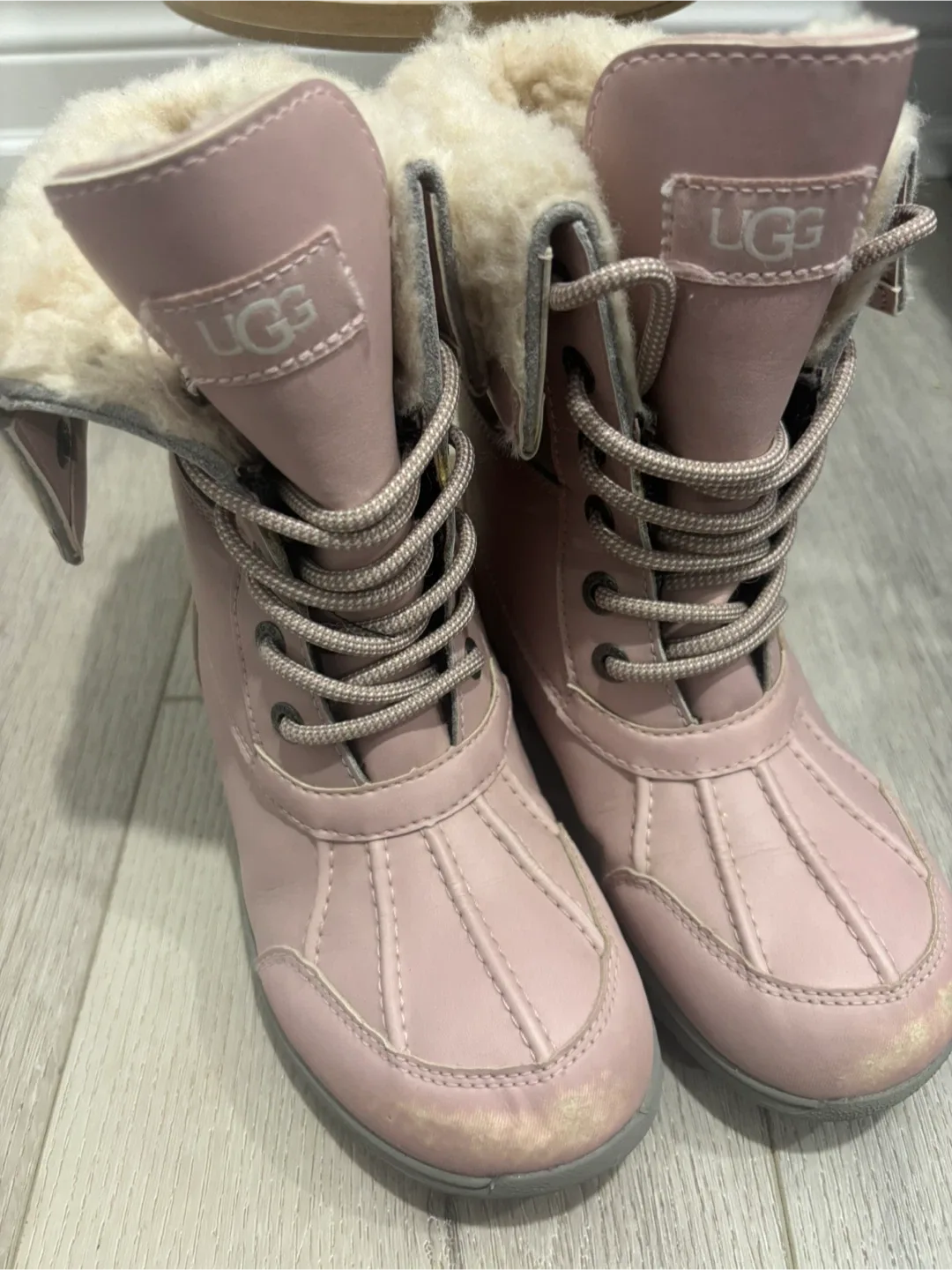 UGG Pink Leather Boots image indicator(4)