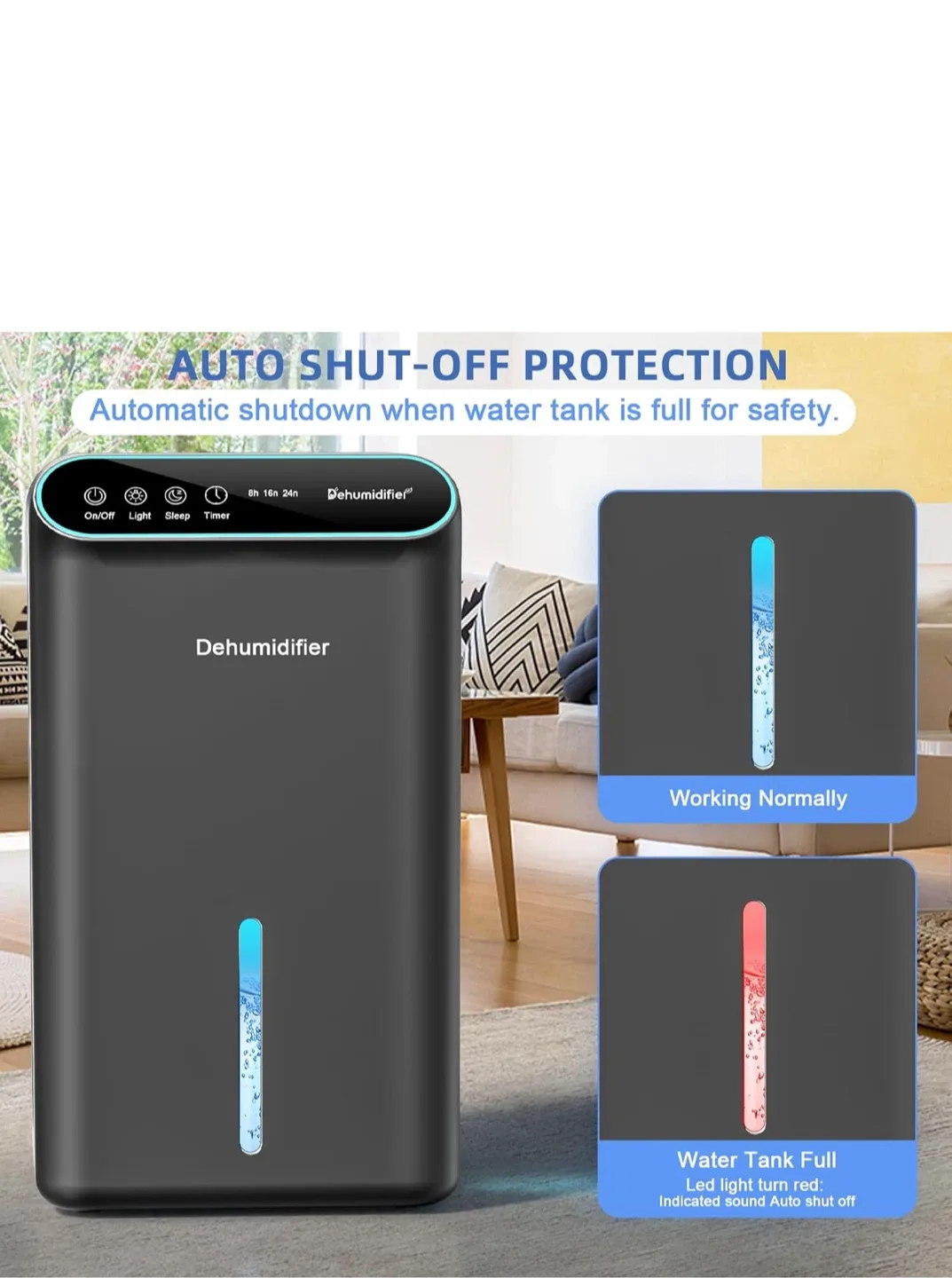 Dehumidifier with Activated Carbon Filter image indicator(8)