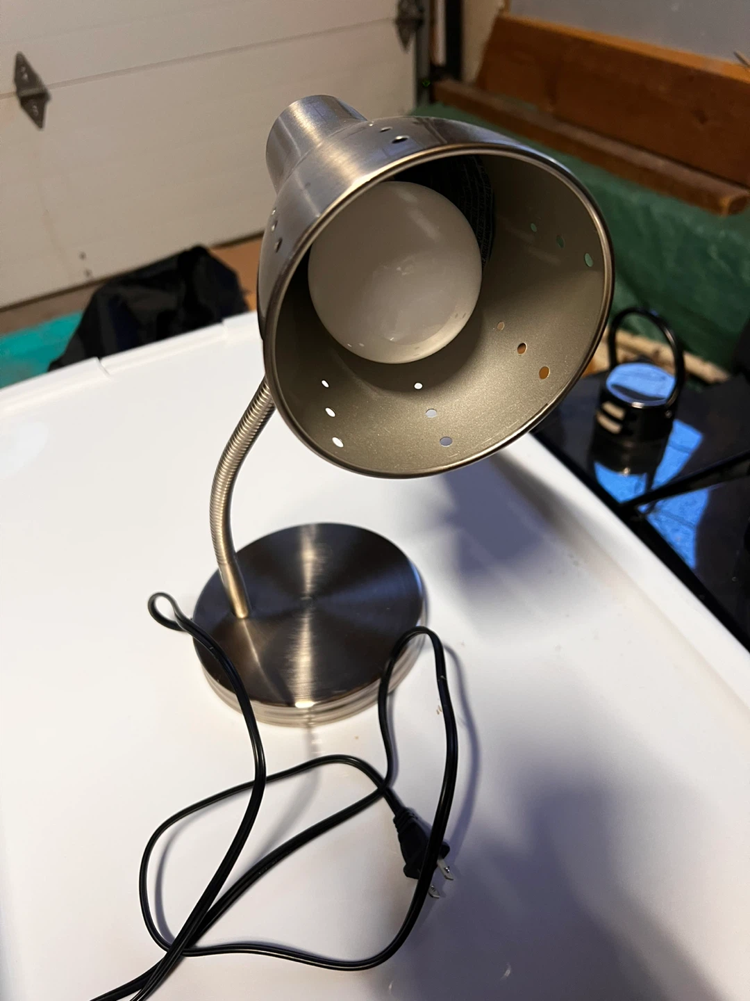 Silver Desk Lamp