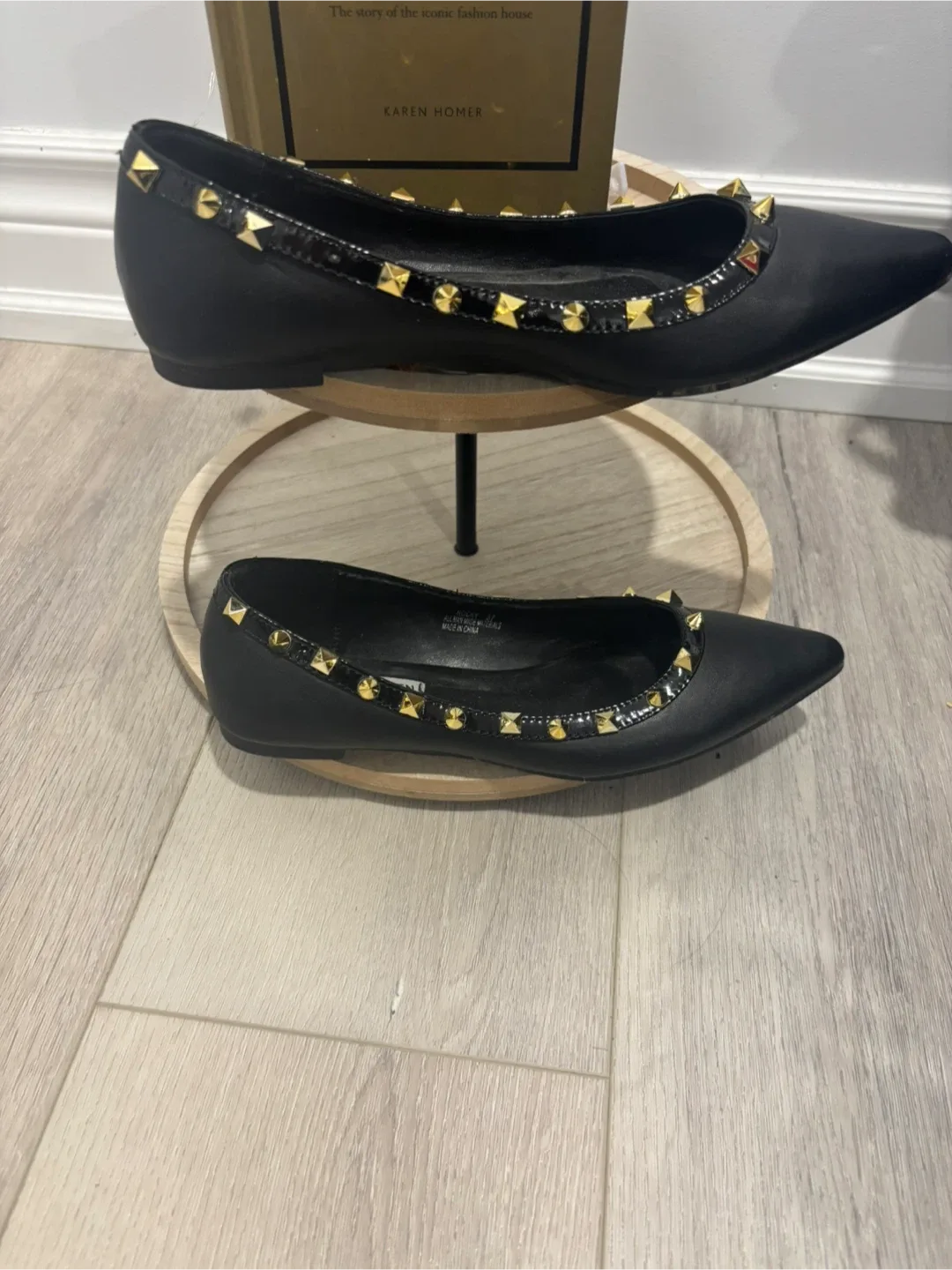 Steve Madden Rocky Studded Black Flats - Size 7 image indicator(3)