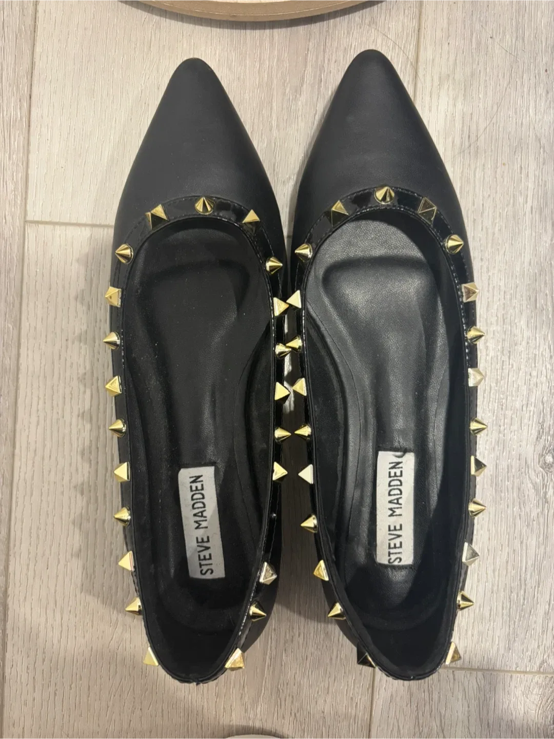 Steve Madden Rocky Studded Black Flats - Size 7 image indicator(2)